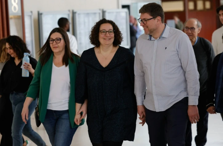 Les parents d'Evaëlle (c et d) arrive au tribunal judiciaire de Pontoise le 10 mars 2025