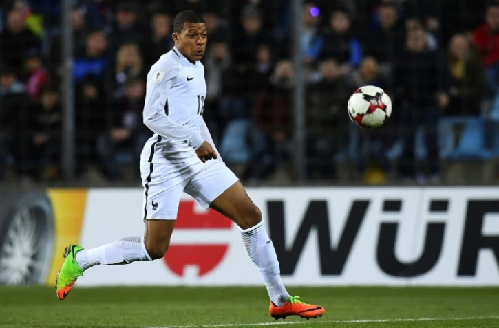 L'attaquant des Bleus Kylian Mbappé lors du match contre le Luxembourg, le 25 mars 207 à Luxembourg