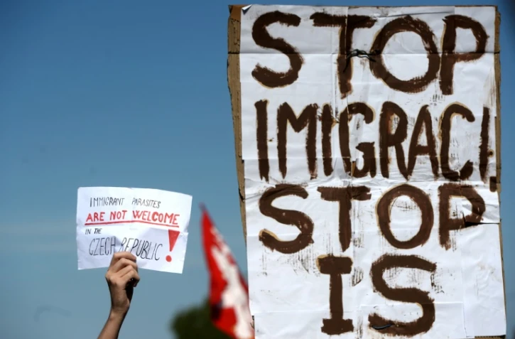 Manifestation contre l'immigration à Prague le 12 septembre 2015