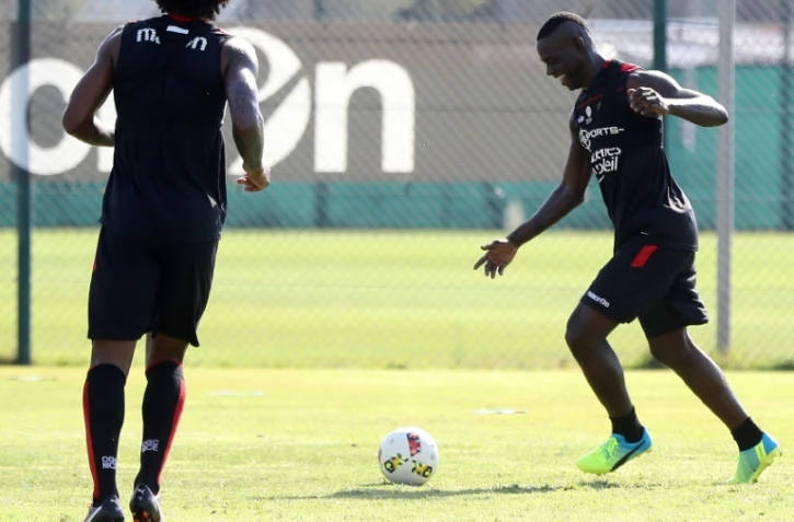 Mario Balotelli lors de son premier entraînement à Nice