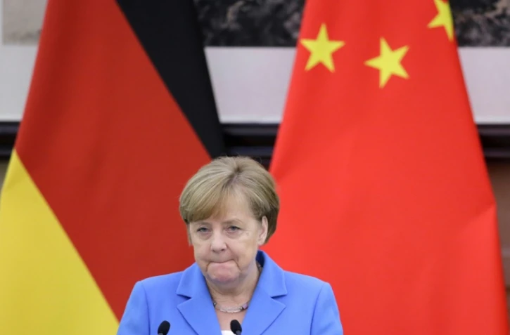 La chancelière allemande Angela Merkel en visite à Pékin le 24 mai 2018