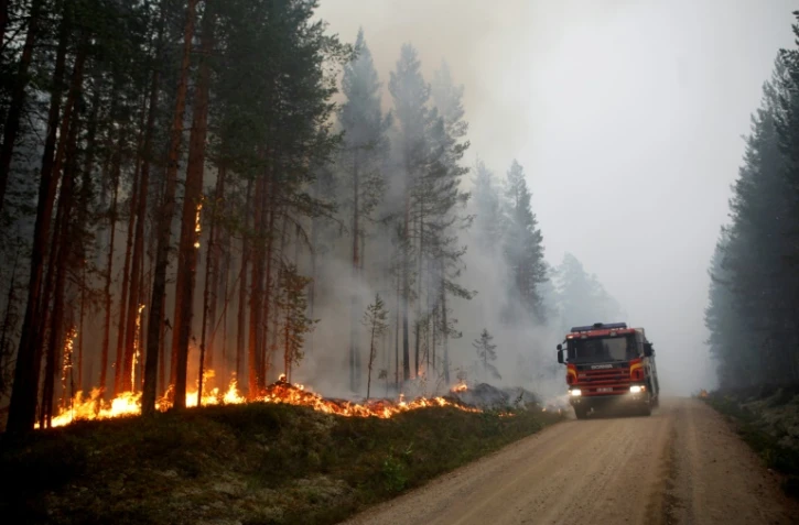 Incendies de forêt à Karbole, le 15 juillet 2018 en Suède
