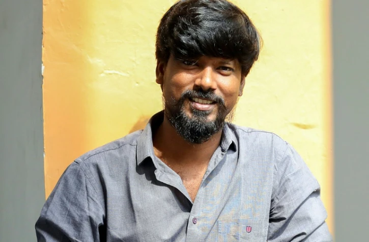 Le cinéaste indien P.S. Vinothraj, le 27 novembre 2021 à Panaji, dont le premier film "Koozhangal" est en lice pour un Oscar