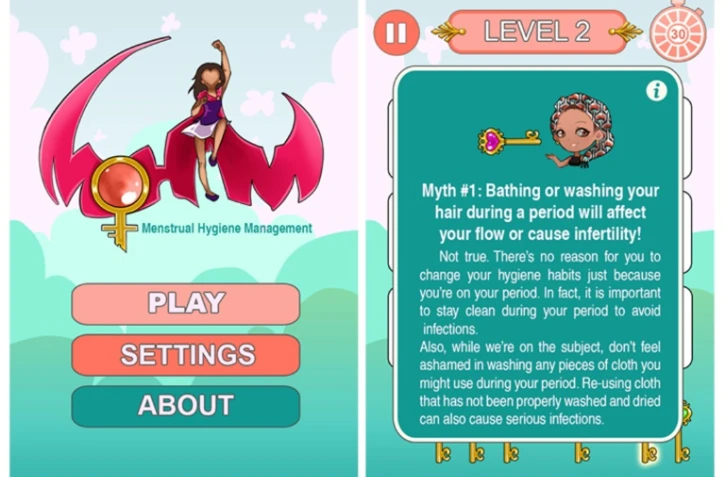 Capture d'écran du jeu vidéo, qui prodigue aussi des conseils d'hygiène