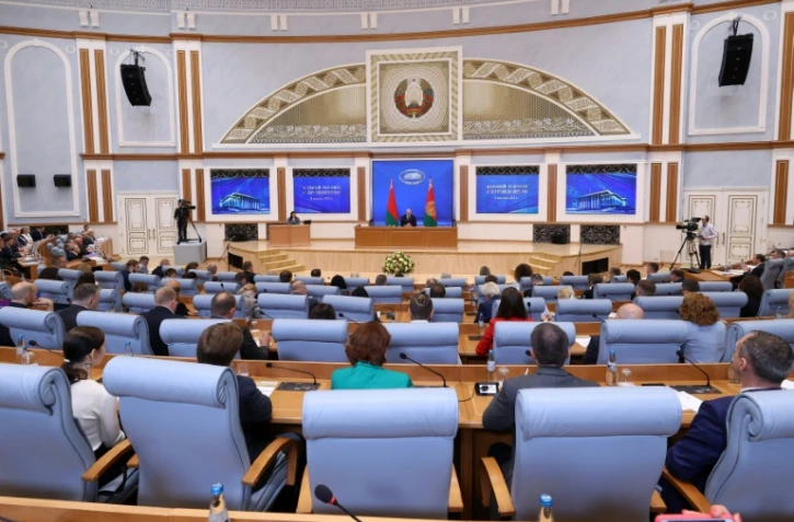 Conférence de presse du président bélarusse Alexandre Loukachenko, le 9 août 2021 à Minsk