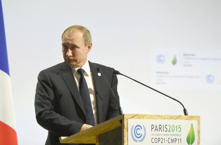 Le président russe Vladimir Poutine lors de la COP21 à Paris, le 30 octobre 2015