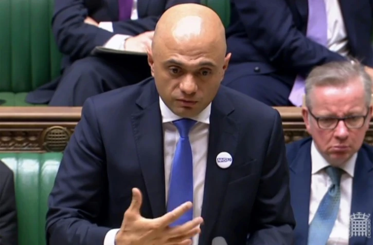 Le ministre de l'Intérieur britannique Sajid Javid à la Chambre des Communes à Londres, le 5 juillet 2018