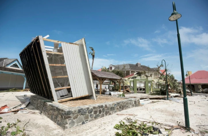  Dégâts causés par l'ouragan Irma à Saint-Martin. Photo prise le 7 septembre 2017 
 
