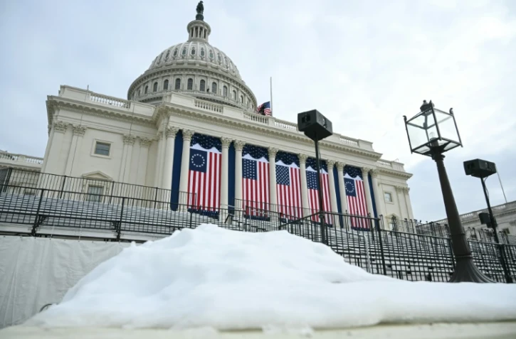 Le Capitole, qui abrite le Congrès des Etats-Unis, à Washington, le 17 janvier 2025