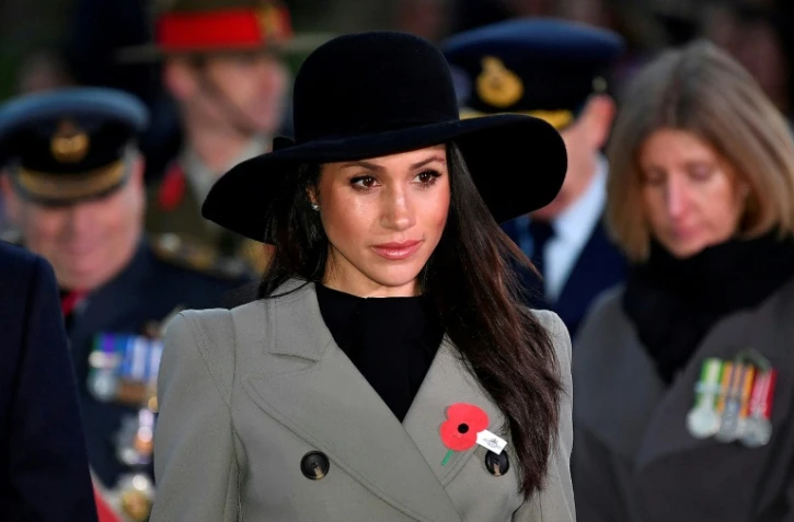 Meghan Markle, qui doit épouser samedi le prince Harry, lors d'une cérémonie à Londres le 25 avril 2018.