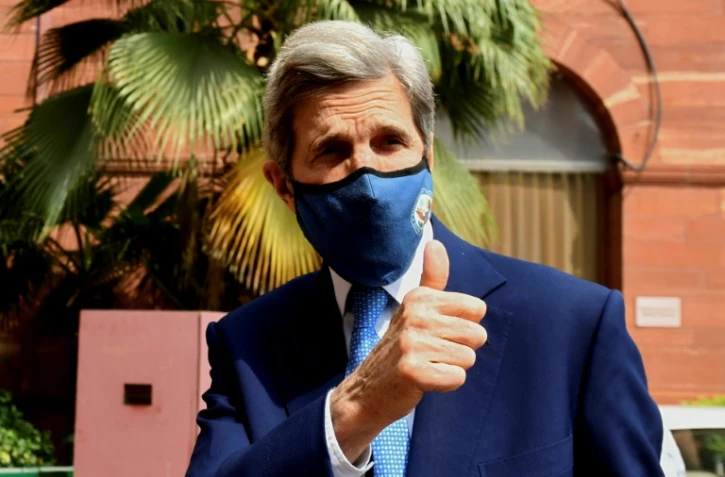 L'émissaire américain pour le climat John Kerry à New Delhi, en Inde, le 6 avril 2021