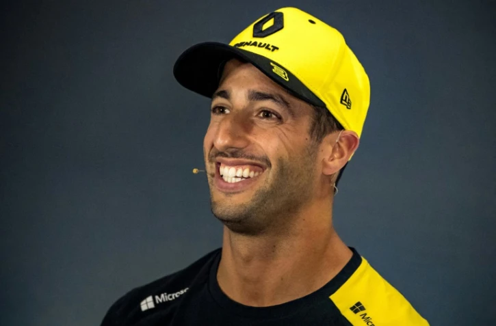 Le pilote australien Daniel Ricciardo le 11 juillet 2019 lors d'une conférence de presse sur le circuit britannique de Silverstone