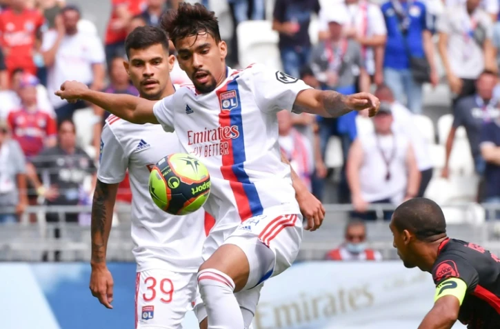 Le milieu de terrain brésilien de Lyon, Lucas Paqueta, face à Clermont, lors de leur match de Ligue 1, le 22 août 2021 au Groupama Stadium à Décines-Charpieu