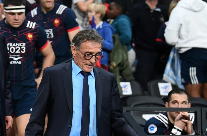 Le sélectionneur du XV de France Guy Novès contraint au match nul par le Japon lors du dernier test-match de l'automne, le 25 novembre 2017 à Nanterre