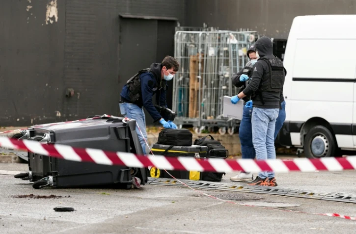 La police intervient sur les lieux de tirs à Trappes, dans les Yvelines, le 23 octobre 2026 