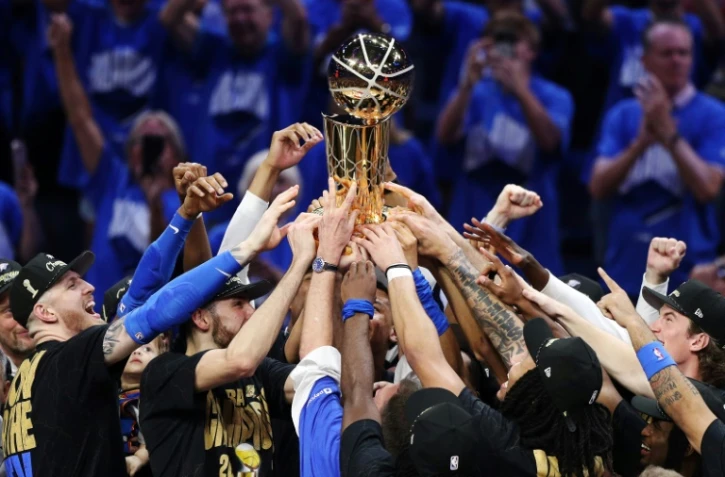 Le Thunder d'Oklahoma City célèbre son premier titre NBA, le 22 juin 2025 à domicile