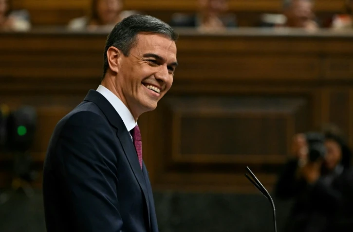 Le Premier ministre espagnol Pedro Sanchez au Congrès, le 15 novembre 2023
