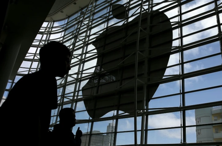  Le logo d'Apple, qui a prévenu que son chiffre d'affaires sur les trois derniers mois de 2018 serait plus bas que prévu, à San Francisco en juin 2014 
