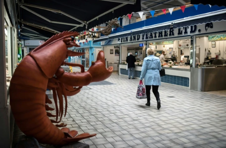 Marché aux poissons à Saint-Hélier, sur l'île de Jersey, en 2017
