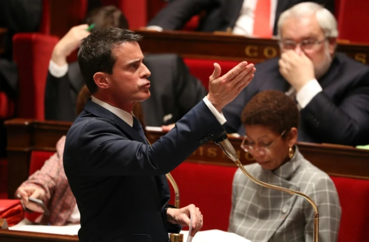 Le Premier ministre Manuel Valls le 18 mai 2016 à l'Assemblée nationale à Paris