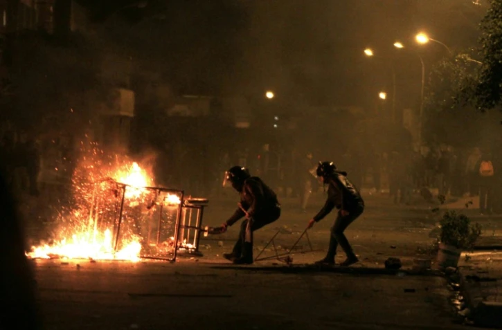 La police tunisienne traque les manifestants à Siliana dans le nord de la Tunisie dans la nuit du 11 au 12 janvier 2018