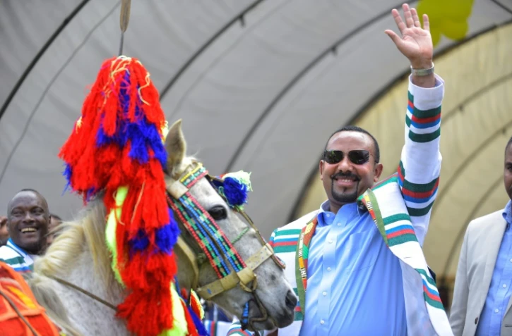 Le Premier ministre Abiy Ahmed lors d'une visite à Bonga, dans la province de Kaffa, dans le sud-ouest de l'Ethiopie, le 15 septembre 2019