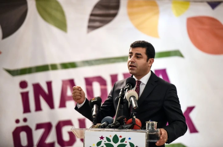 Le leader du Parti démocratique des peuples, Selahattin Demirtas, à l'occasion d'un discours à Istanbul, le 21 octobre 2015
