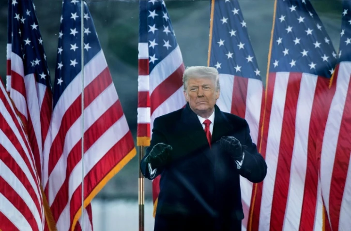 Donald Trump lors d'un discours devant ses partisans le 6 janvier 2021, juste avant l'assaut meurtrier du Capitole à Washington