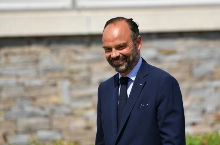 Edouard Philippe en déplacement dans un lycée de Le Muy (Var), le 30 août 2019