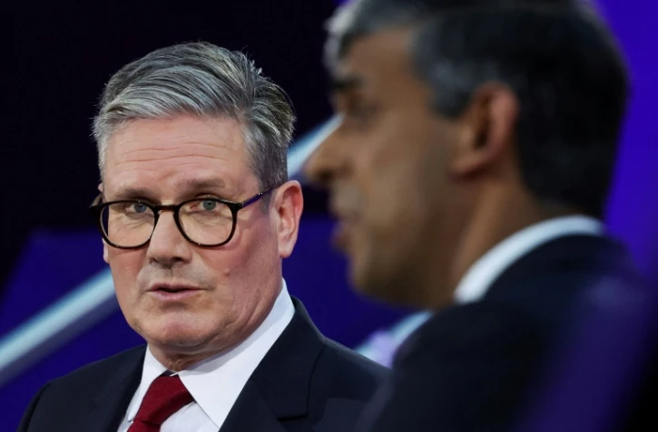 Le leader du parti travailliste, Keir Starmer, sparticipe à un débat télévisé organisé par la BBC, à Nottingham, le 26 juin 2024 avant élections législatives britanniques du 4 juillet