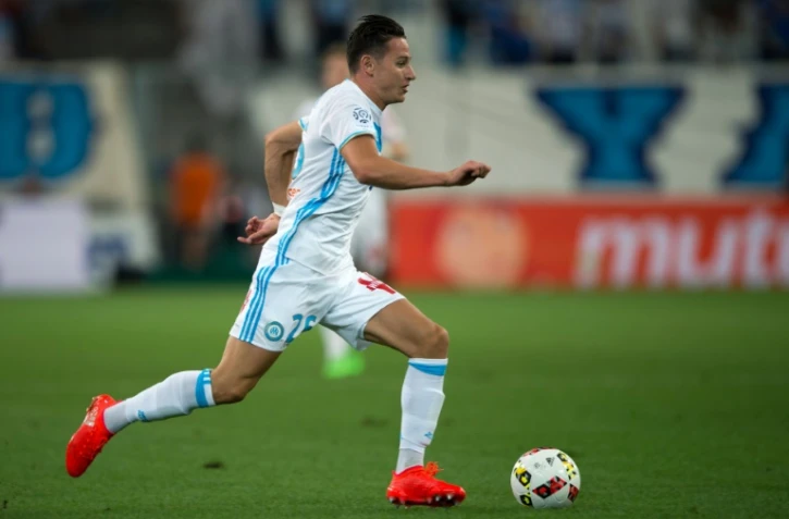 Le milieu de terrain de l'OM Florian Thauvin, le 26 août 2016 au Vélodrome lors du match face à Lorient