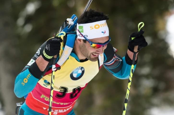 Le biathlète Martin Fourcade lors du 10 km sprint messieurs de Pokljuka (Slovénie) le 9 décembre 2016 