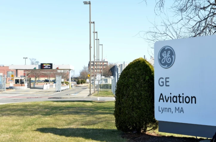 L'usine de General Electric aviation, le 31 mars 2020 Ă Lynn, dans le Massachusetts