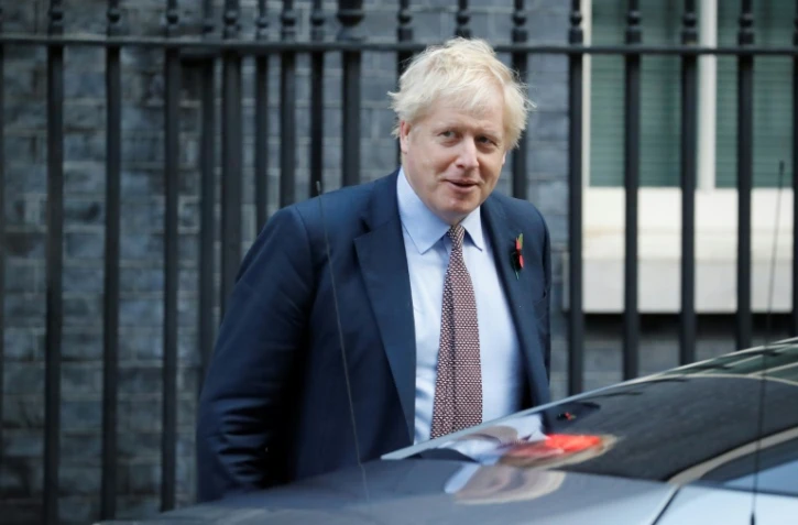 Le Premier ministre Boris Johnson quitte le 10 Downing Street Ă Londres, le 6 novembre 2019