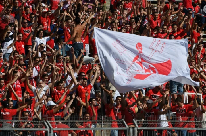 Des supporters de Nîmes lors d'un match contre le PSG, le 1er septembre 2018  au stade des Costières