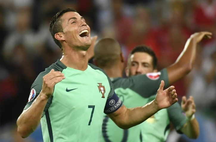 Cristiano Ronaldo après la victoire du Portugal face au Pays de Galles le 6 juillet 2016 à Lyon