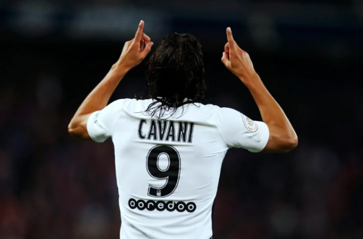 L'attaquant du PSG Edinson Cavani, auteur d'un quadruplé face à Caen, le 16 septembre 2016 au stade Michel d'Ornano  