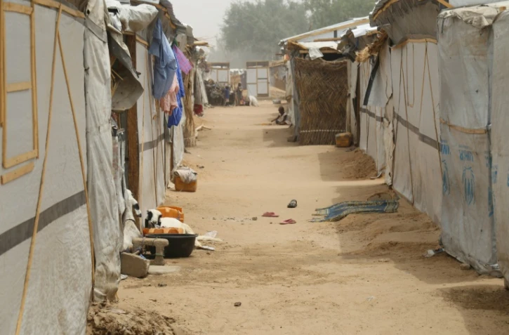 Vue générale d'un camp pour personnes déplacées dans le nord du Nigeria, le 26 mars 2021