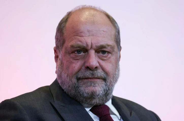 Le ministre de la Justice Eric Dupond-Moretti lors d'une conférence à Paris le 26 octobre 2023