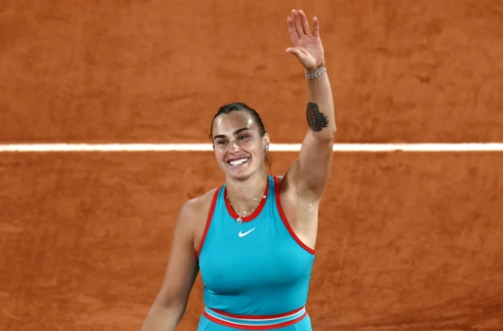 La Bélarusse Aryna Sabalenka a battu la Polonaise Iga Swiatek en demi-finale de Roland-Garros le 5 juin 2025 à Paris
