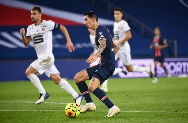 L'attaquant argentin du PSG Angel Di Maria auteur d'un doublé contre Rennes, le 7 novembre 2020 au Parc des Princes  