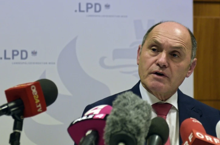 Le ministre autrichien de l'Intérieur Wolgang Sobotka lors d'une conférence de presse, le 20 janvier 2017 à Vienne