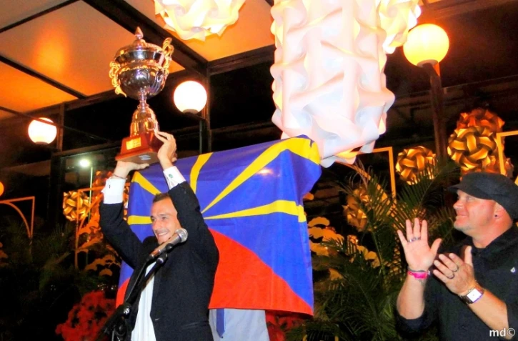 Mercredi 8 décembre 2010 - Le Réunionnais Amaury Lavernhe sacré champion du monde 2010 de bodyboard aux Canaries (Photo Michael Darrigade)
