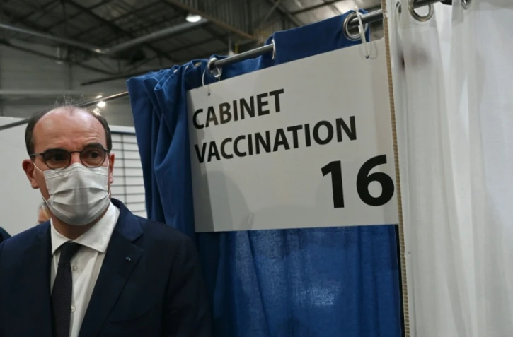 Le Premier ministre Jean Castex visite un centre de vaccination à Marseille, le 13 décembre 2021