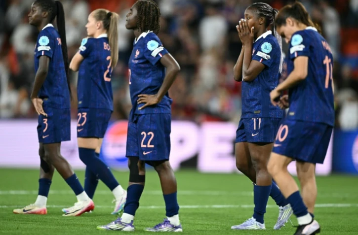 Le désarroi des Françaises, battues en quart de finale de l'Euro par les Allemandes, le 20 juillet 2025 à Bâle