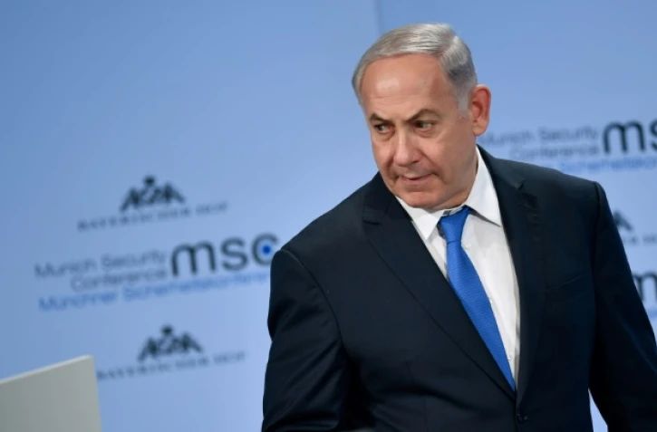 Le Premier ministre israélien Benjamin Netanyahu, à la Conférence sur la sécurité à Munich, dans le sud de l'Allemagne, le 18 février 2018