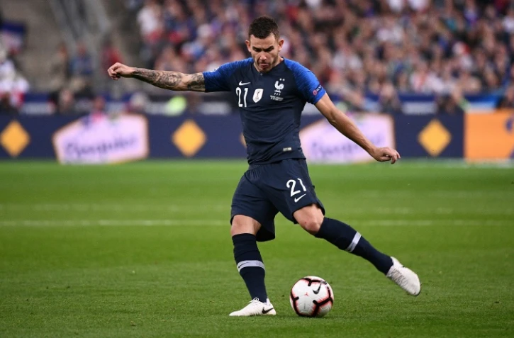 Le latéral français Lucas Hernandez face à l'Allemagne en Ligue des nations, le 16 octobre 2018 au Stade de France