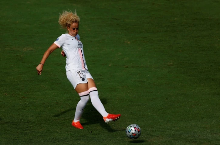 Kheira Hamraoui sous le maillot du Paris Saint-Germain contre les Chicago Red Stars à Louisville, aux Etats-Unis, le 21 août 2021 