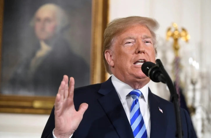 Le président américain Donald Trump à Washington, le 8 mai 2018