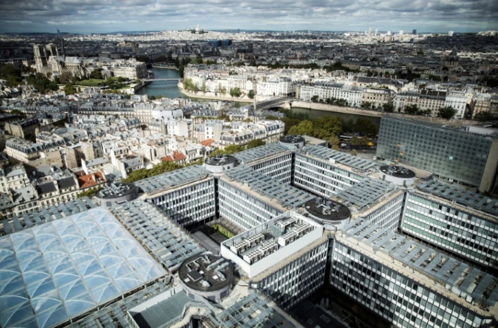 Le campus de l'université Jussieu (bas, gauche) photographié d'une tour proche, le 29 septembre 2016